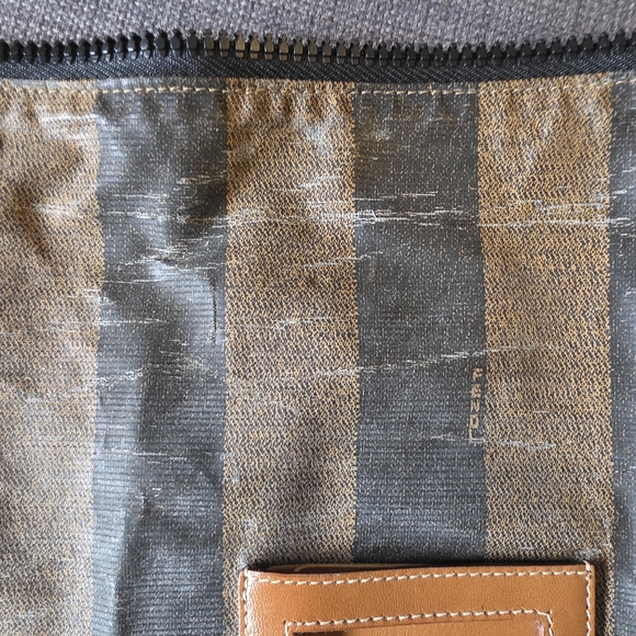 FENDI Penguin Stripe Large Clutch Zip Pouch - Picture 11 of 16